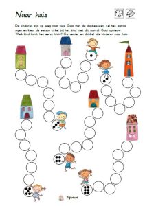 bij mij thuis thema huis kleuters dobbelblad