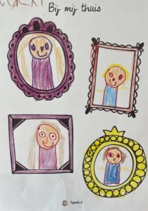 bij mij thuis knutselen huis kleuters