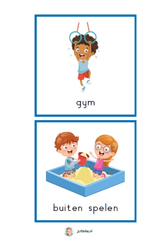 dagritmekaarten kleuters