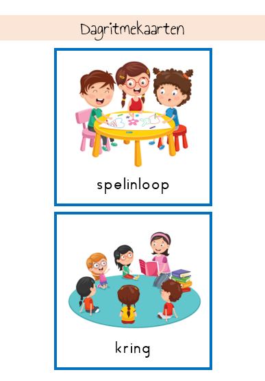 dagritmekaarten kleuters juf Anke