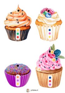 cupcakes spelinloop thema bakker feest kleuters
