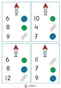 verzamelkaarten telkaarten kleuters