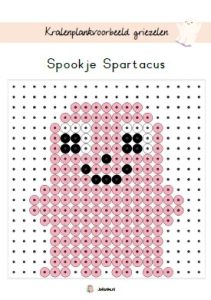 kralenplank voorbeelden spook halloween kleuters