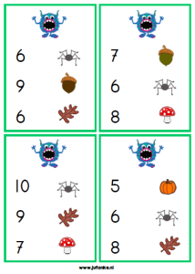 monsters kleuters halloween tellen