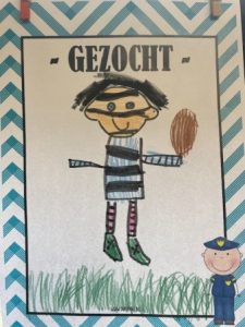 gezocht poster politie kleuters tekenopdracht