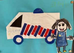 politie auto vouwen kleuters