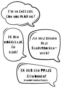tekstballonnen schoolbibliotheek
