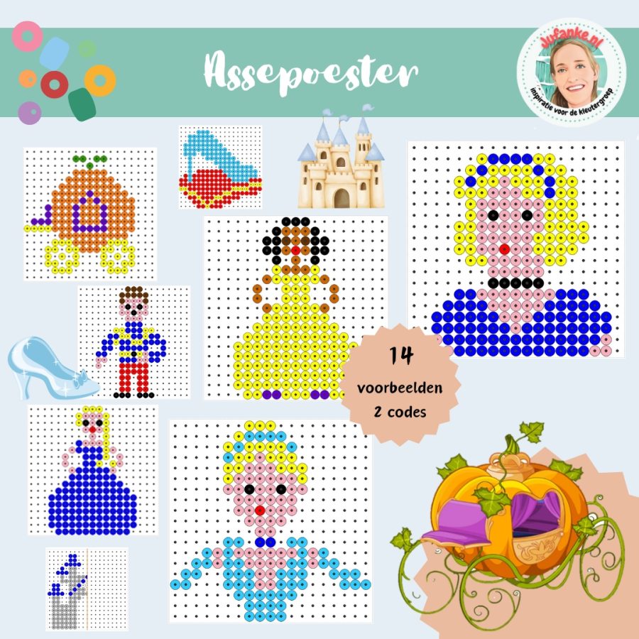 kralenplankvoorbeelden sprookjes assepoester