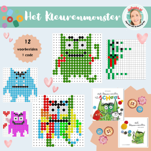 kleurenmonster kralenplankvoorbeelden