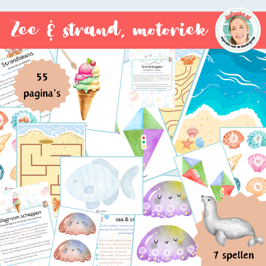 fijne motoriek zee en strand kleuters