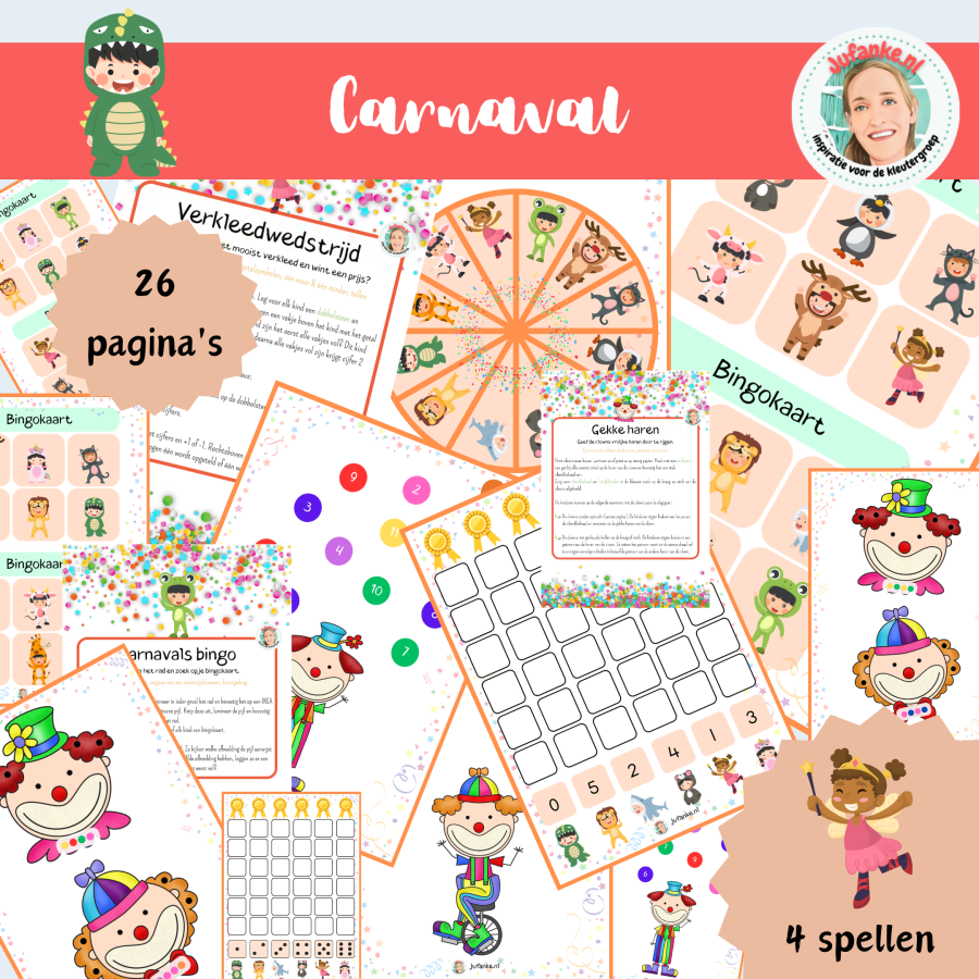 carnaval spelinloop bundel kleuters