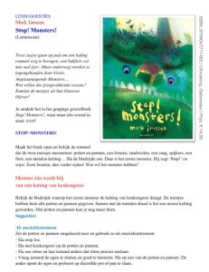 stop monsters lessuggesties kleuters