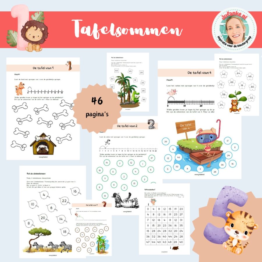 tafels oefenen tafelsommen juf Anke